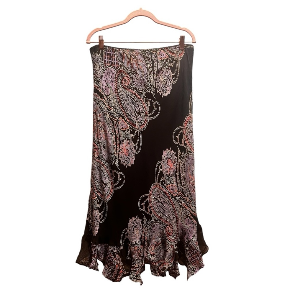 Style and Co Fairy Paisley Boho Maxi Midi Skirt
